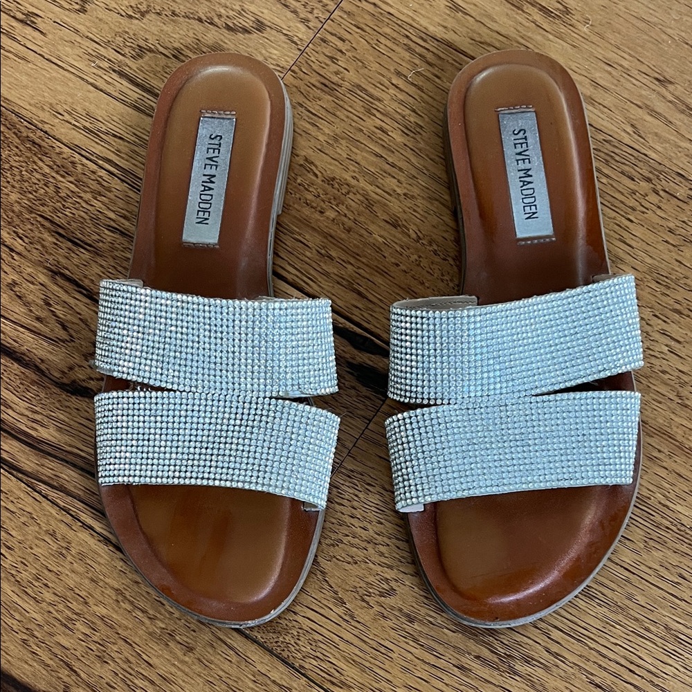 Steve Madden silver Rhinestone Sandals